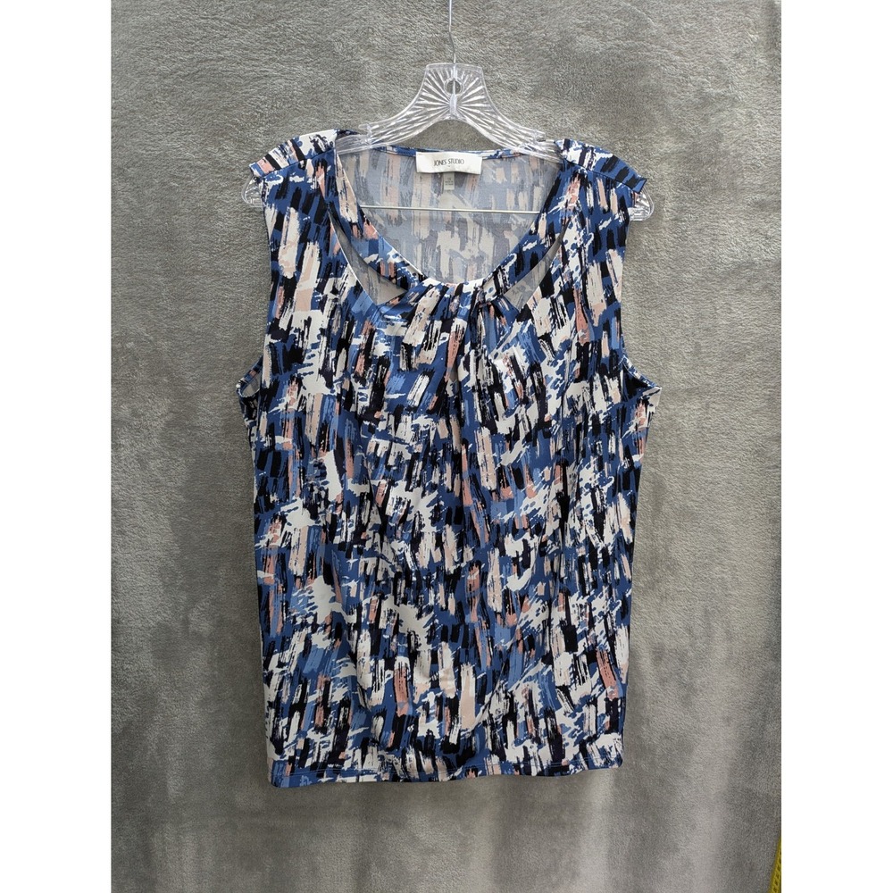 Womens‎ Top 1X Sleeveless Neck Cutout Casual Fluid Drape Wrinkle Resistant